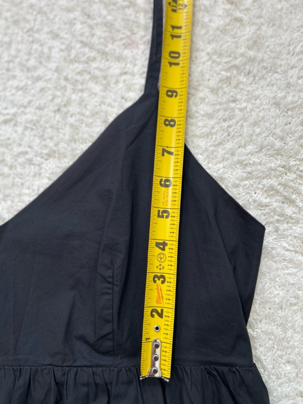 Quince Black Organic Cotton Poplin Sleeveless Maxi Dress V-Neck Size M NWT Beach - Picture 10 of 12